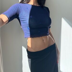 Rare Vintage Cop Copine starry night crop top